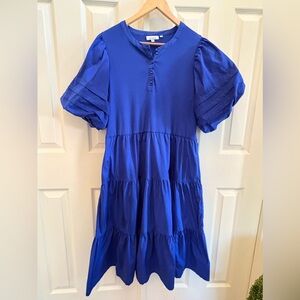Chico's Blue Tiered Maxi Dress